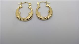 Gold Earrings 14K Yellow Gold 1.3g